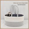 Cotton Rope Woven Baby Diaper & Toy Storage Basket - Detachable, Handheld 