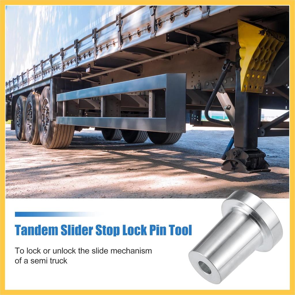 Trailer Tandem Slide Stopper Slider Stopper Lock Pin Tool for Semi Truck Slider Stop Pin Tandem Pin to Adjust Axle Weight Metal Auto Replacement