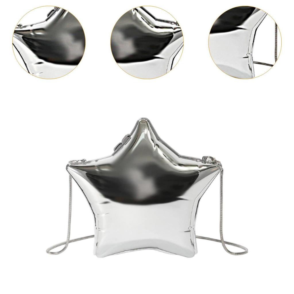 Women Acrylic Clutch Purse Elegant Wallet Unique for Wedding Birthday Formal Argent