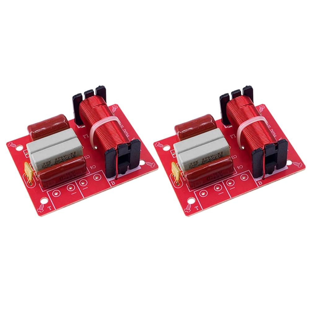 WEAH-234 Speaker Frequency Divider Stereo Crossover 80W 2 Way for Home Speaker Sound Audio Treble Bass Crossover Filter Device