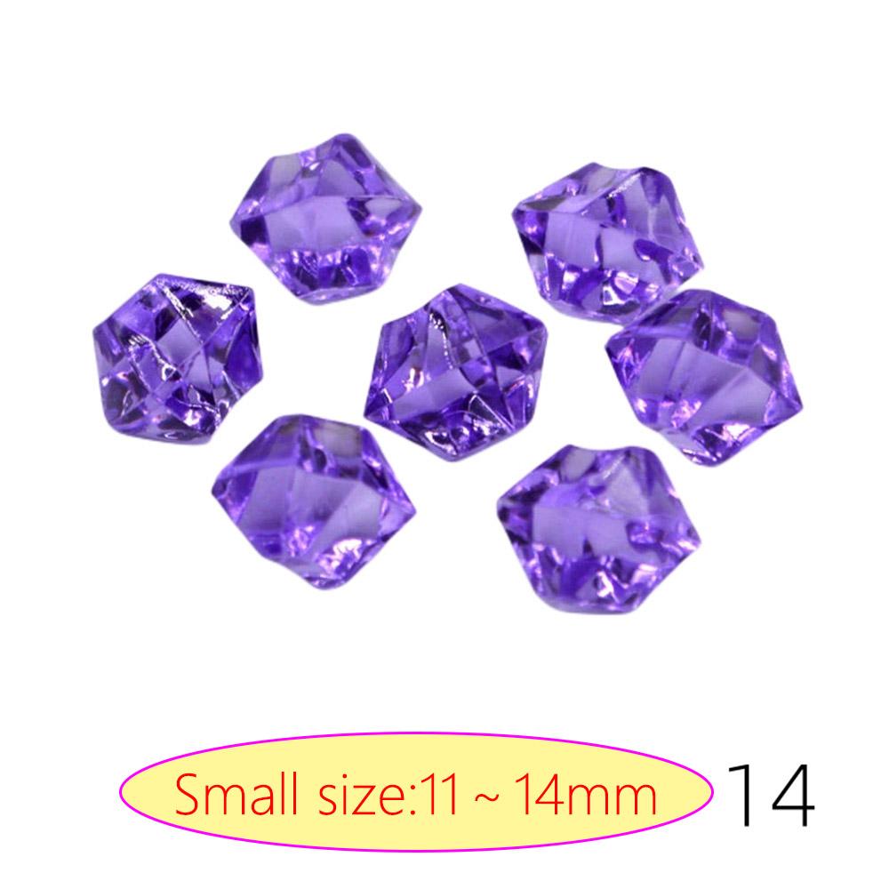 Acrylic Diamond Crystal Ice Rock Stones Vase Gems Confetti Table Scatter Beads Wedding Party Home Decor 100pcs 19 Color 11x14MM