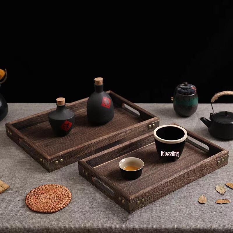 Pabei Rectangular Solid Wood Serving Tray