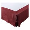 Cache sommier gaze de coton 160 x 200 cm Gaia Bordeaux