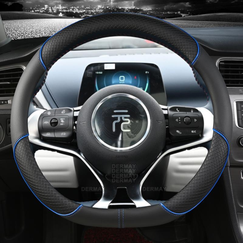 for BYD Dolphin Atto3 Atto 3 EV Yuan Plus   Microfiber Leather Sport D Shape Car Steering Wheel Cover Auto Accessories