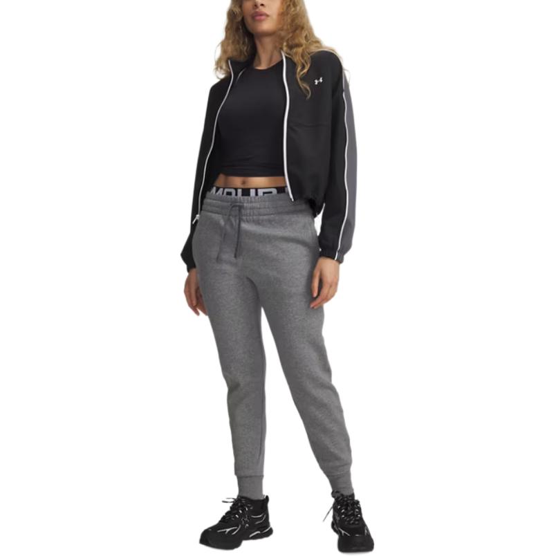 Under Armour Rival Fleece Fashionable Versatile Soft Comfortable Knit Sweatpants Women bottoms 1379438-028