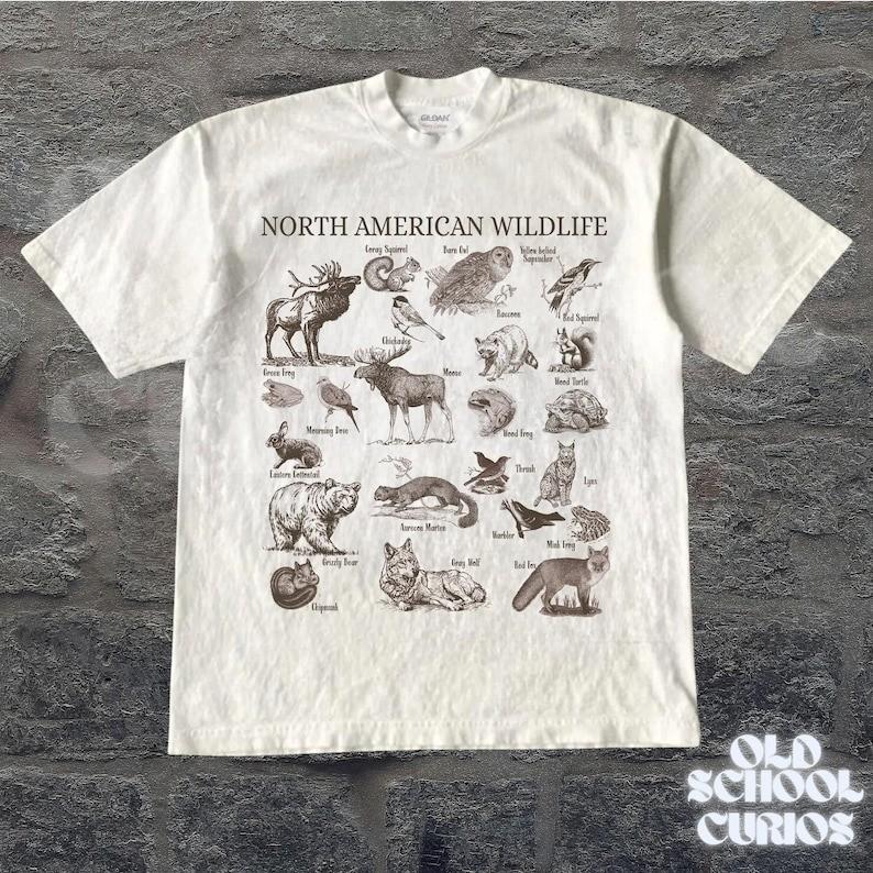 

North American Wildlife Vintage 90s Unisex Shirt Retro Forest Animal Size S3XL Unisex T-Shirt XL