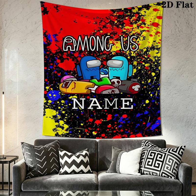 Custom Among Us Wall Hanging Printed Fabric Blanket Decorative Tapestries for Bedroom Living Room Home Decor