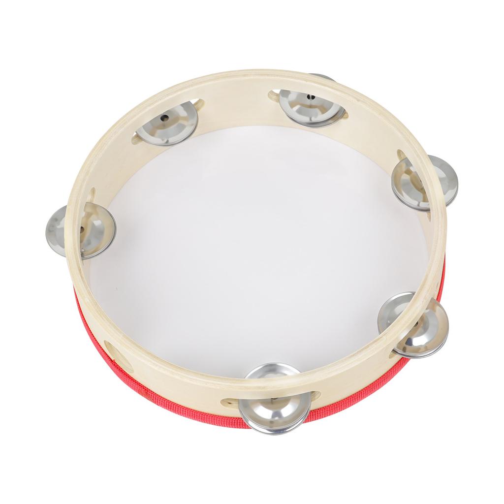 Orff 8 Inches Tambourine Lollipop Pattern Handbell Drum For KTV Party Jingle Bell Children Music Toys Enlightenment Instruments