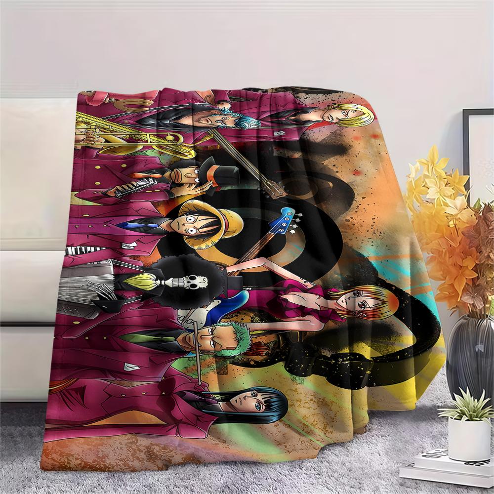 Coperta in Flanella con Stampa Personaggio One Piece, Alta qualità Confortevole per Tutte le Stagioni, Arredamento per la Casa, Calore e Comfort, Perfetta per Regali di Natale