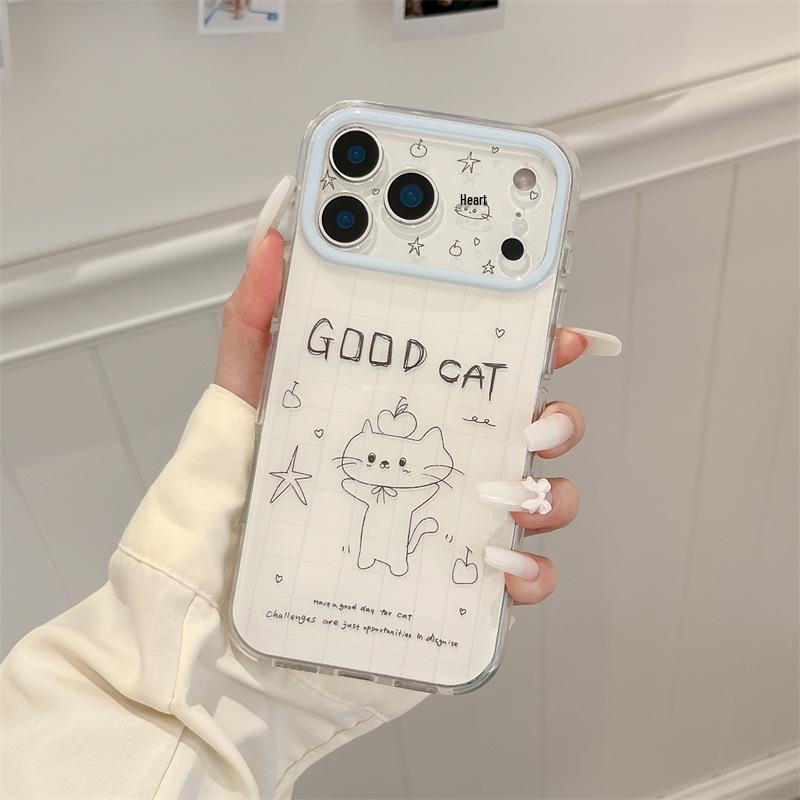

Cartoon Cat Hand-drawn Sketch Phone Case for iPhone 17/16 Pro Max/15 Pro iPhone 17