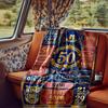 50Th Anniversary Celebration Blanket Personalized Name Soft Comfortable Stylish Blanket Car Blanket Perfect For Travel Camping Outdoor Home Suitable