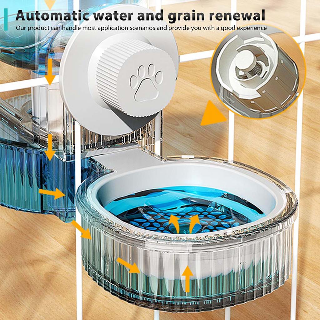 Hanging Automatic Pet Food Feeder/water Dispenser Gravity Cat Auto Feeder Waterer Set Pet Feeding Product For Puppy Cats Rabbit