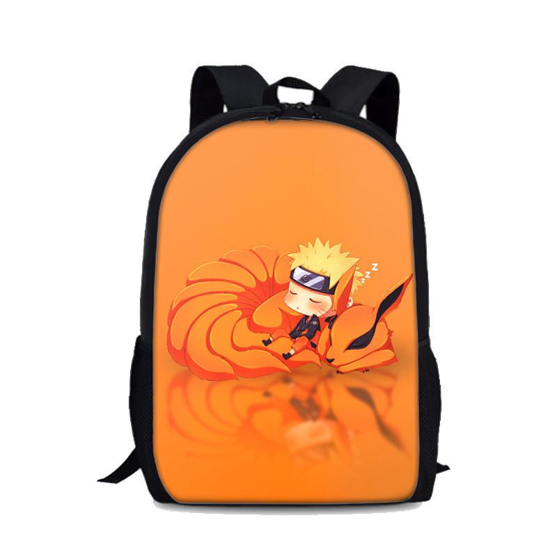 Naruto Uzumaki Kinderrucksack Mit Großem Fassungsvermögen Und Wasserabweisendem Nylon Für Schule Und Reisen
