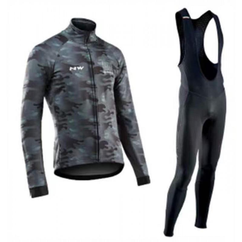 Men Women Cycling Jersey Set Long Sleeve Breathable Quick Dry Road Bike Riding Outfit Sportswear