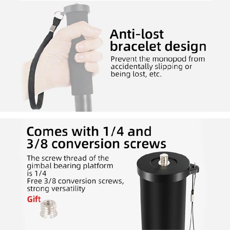 Camera Monopod 1.6M 6-section Expansion Photography Support Bracket Easy to Carry For Photographers