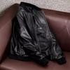 Leather Jacket Men's Baseball Collar Fashion Locomotive Jacket Sheepskin Slim Short Men's Jacket