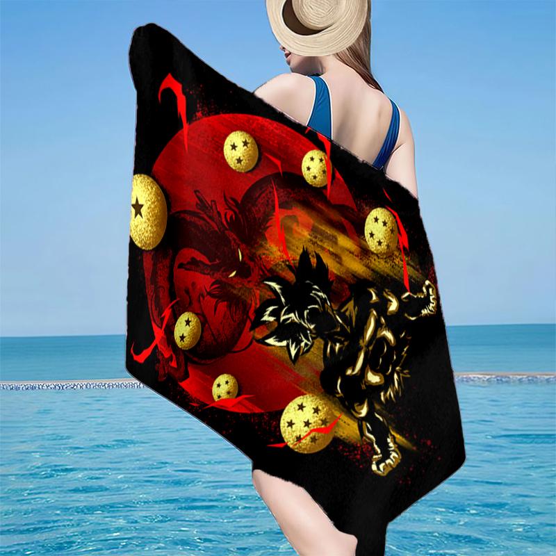Dragon anime Artwork Beach Towel, Super Soft Microfiber, Gift for Her/Him, Birthday, for Pool, Beach, Travel, Home Decor Fan gifts