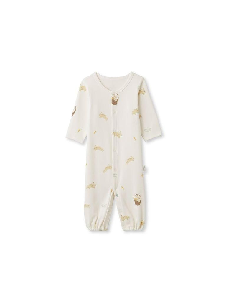 Newborn rabbit pattern rompers PBCO241437 Baby OWHT 50 [Gelato Pique] 2-way all-in-one