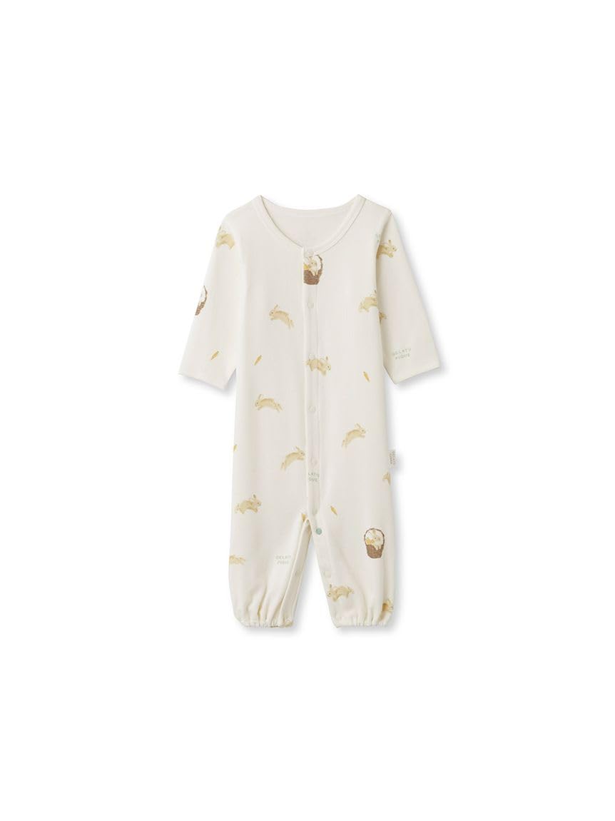 

Newborn rabbit pattern rompers PBCO241437 Baby OWHT 50 [Gelato Pique] 2-way all-in-one