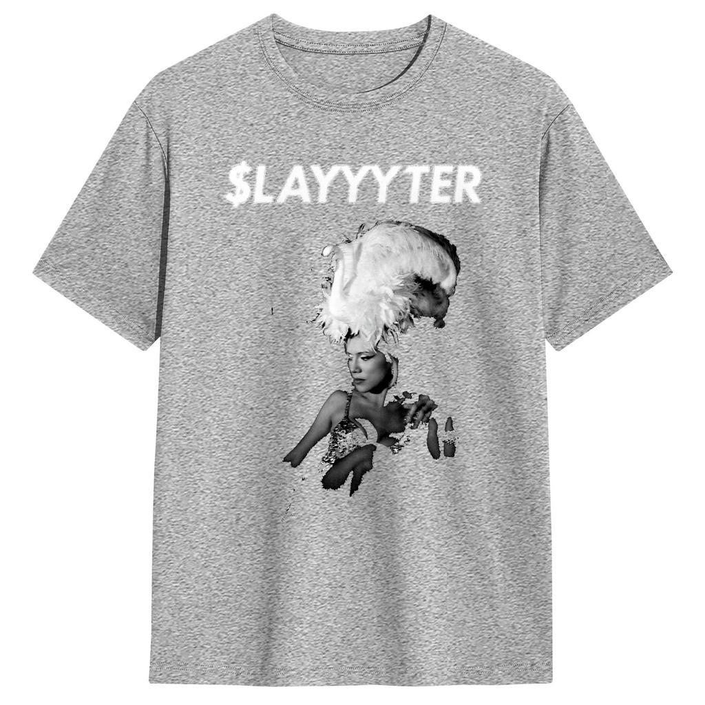 Slayyyter Tshirt Hip Hop Tshirts Shortsleeved Streetwear Tshirt Summer Pure Cotton Plus Size Top Tees