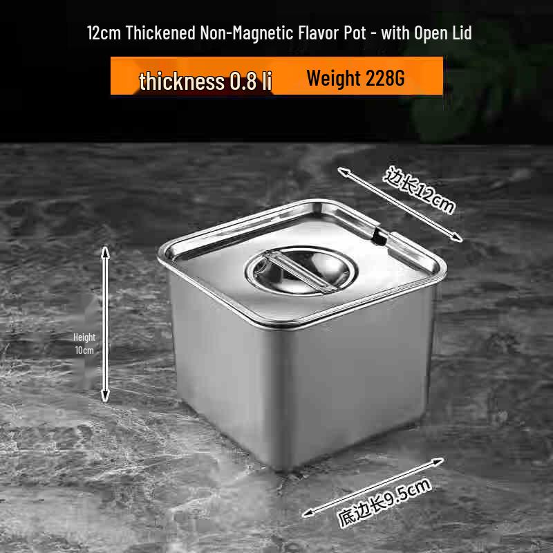 Stainless Steel Square Seasoning Box Set