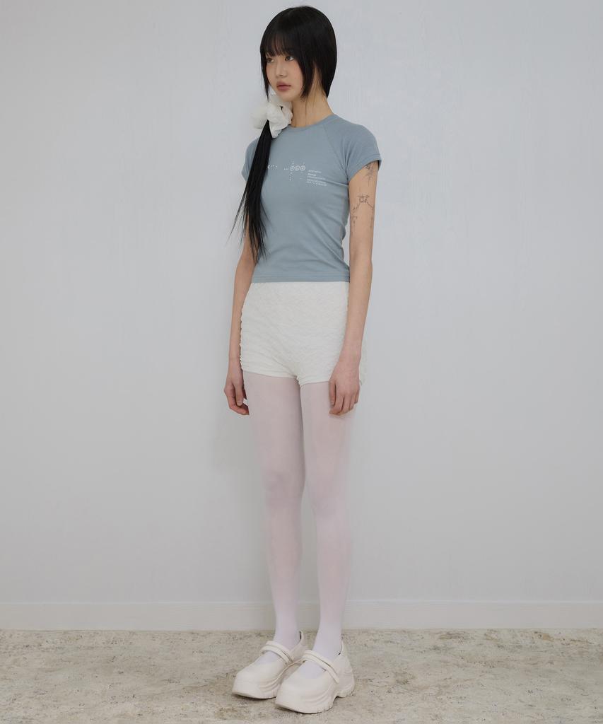 Peulleeoeob Muta Waffle Raglan T-Shirt (Fl-154_Sky)