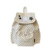 Schoolbag spring and summer backpack Korean version cartoon Korean backpack female drawstring design cute polka dot casual versatile student schoolbag