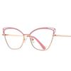 Fashion Candy Colors Cat Eye Glasses Women Transparent Computer Prescription -1 -2.25 -3.5 Anti Blue Light