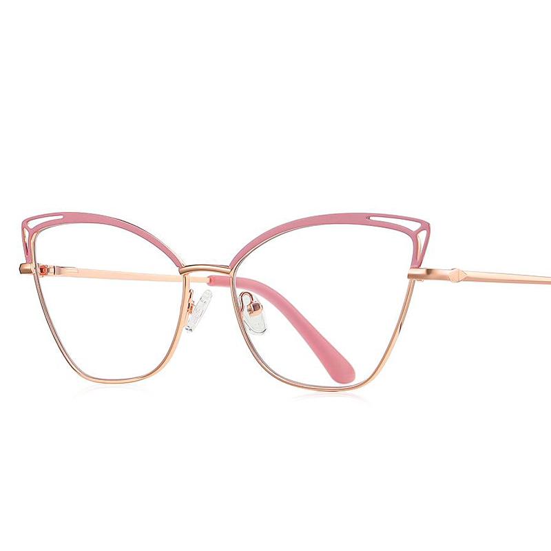 Fashion Candy Colors Cat Eye Glasses Women Transparent Computer Prescription -1 -2.25 -3.5 Anti Blue Light