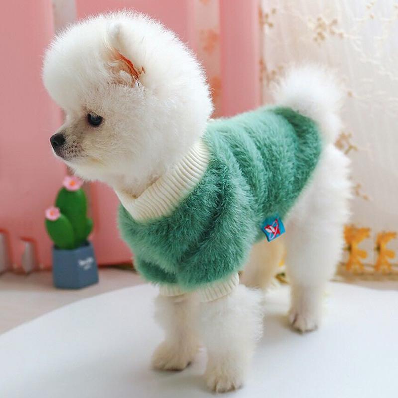 Dog Fleece Sweater Puppy Hoodies Floral Sweatshirt Cute Small Dog Winter Clothes Cold Weather Plush Cat Outfits
