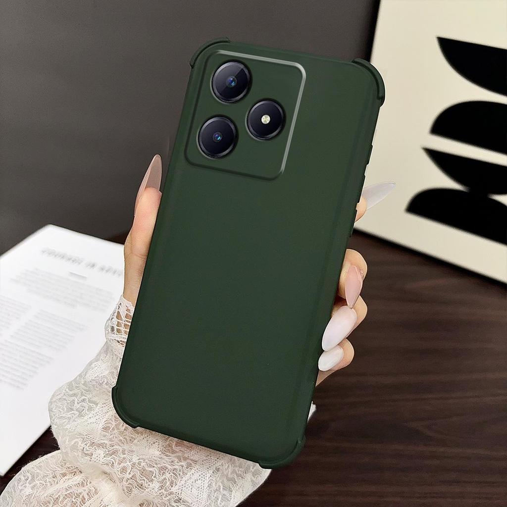 Case for realme C65s,C63,C61,Note 60x 60 Ultra-Soft Liquid Silicone Casing Y2K Minimalist Aesthetic Airbag Drop Protection Cover