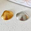 Broche Coque en Acier Inoxydable pour Femmes Mode Géométrique Métal Couleur Or 18K Broche Épingle Accessoires Vêtements Bijoux Imperméables
