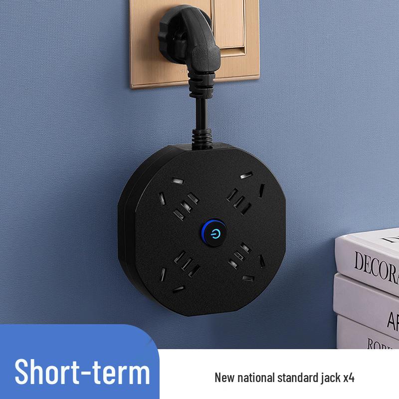 Compact Multi-Outlet Power Strip with Long Cord for Safe Household & Dorm Use