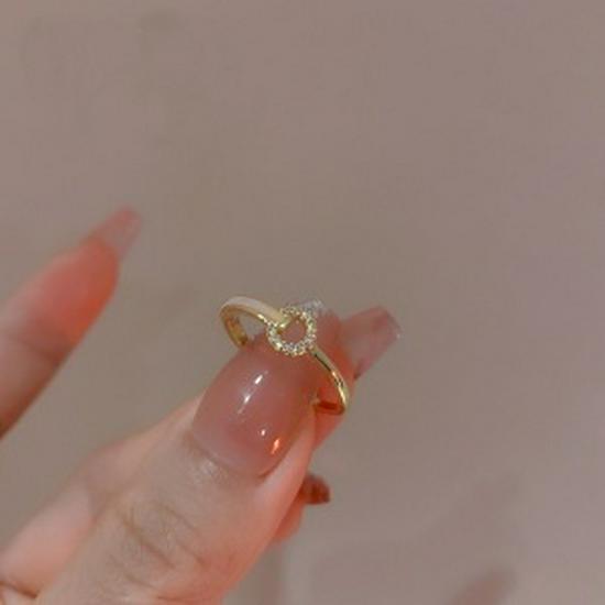 Korean Flower Design High-End Gold-Plated Ring