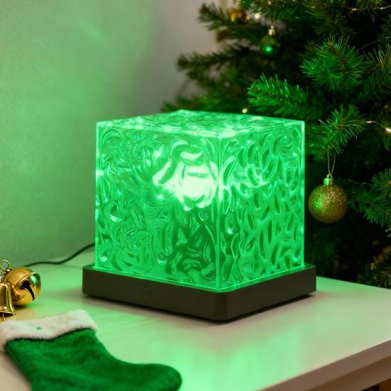 Ocean Wave Projection Lamp 16 Colors Water Ripple Ambient Night Light for Bedroom Kids Room Meditation Yoga Home Decor