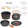 Camping Cookware Accessories Set Aluminum Portable Fish Camping Set Tea Pot Outdoor Tableware Cookset Kit Pan Bowl Kettle Hiking BBQ Picnic Equipment