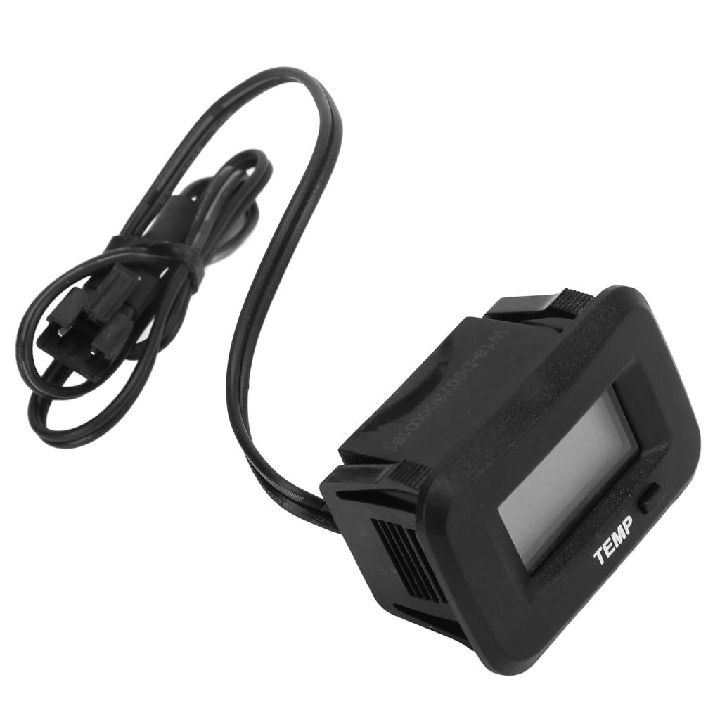 Engine Temperature Gauge 6‑30V Digital Display Waterproof Engine Temp Meter for Motorcycle Lawn Mower Outboard Yacht