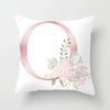 Sweet Pink Pillowcase Decoration 26 Letters Pillowcase Pillowcase Car Cushion Cover Home