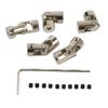 5PCS 3mm Universal Joint Shaft Coupling High Strength Steel 2 Section Universal Joint Coupling Connector for RC Car Boat