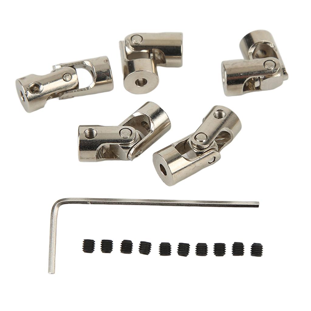 5PCS 3mm Universal Joint Shaft Coupling High Strength Steel 2 Section Universal Joint Coupling Connector for RC Car Boat