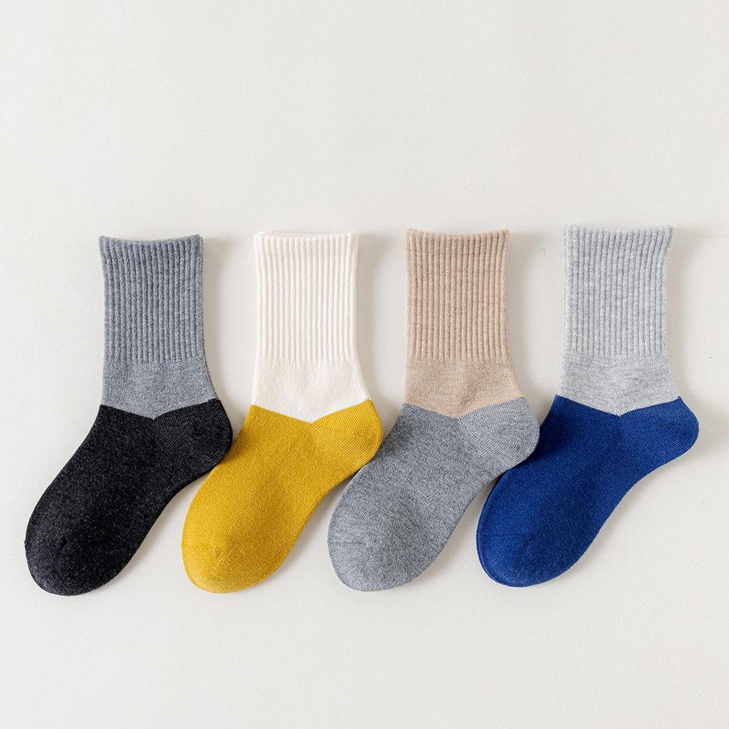 Boys' Seamless Wool Cashmere Sports Socks - Warm Mid-Calf for Fall/Winter, Ideal for Older Kids & Teens