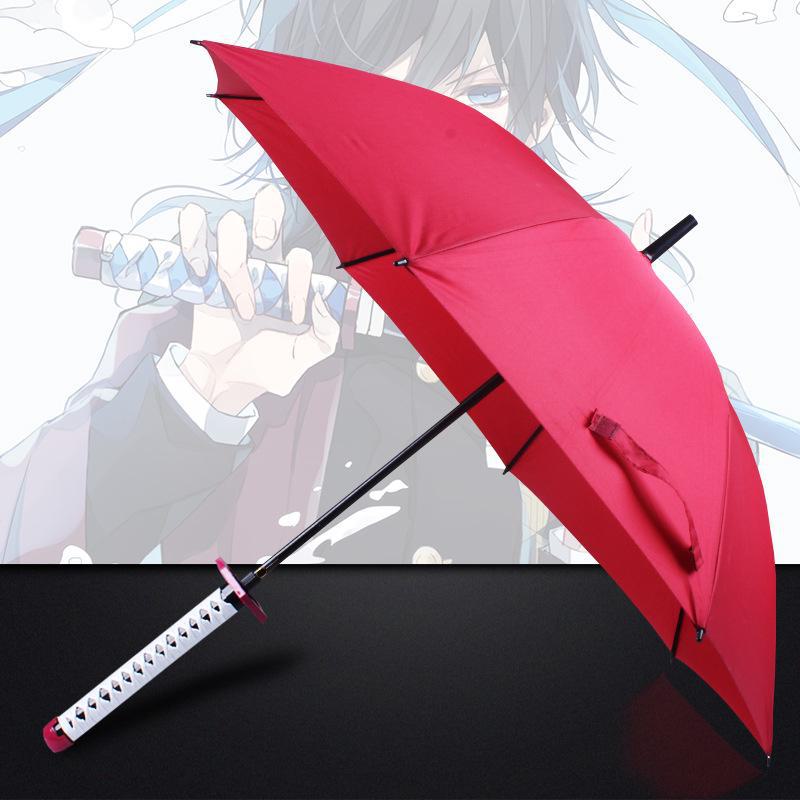 Anime Samurai Schwert Schirm - Kreativer Sonnenschirm mit langem Griff