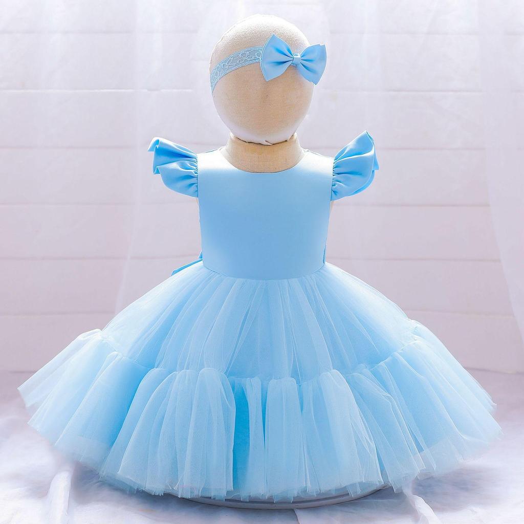 princess dress Toddler Baby Girl Dress Bow Baptism Dress for Girls 1st  Birthday Tulle Wedding Party Dresses Baby Clothe Fluffy Bridemad Gown Buy  cheaply on Joom