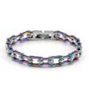 Stainless Steel Bike Chain Bracelet: Custom Colors for Couples & Bikers