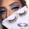 New 1 Pair of Boxed Halloween Eyelashes False Eyelashes Love Butterfly Sequins Decorative Holiday False Eyelashes