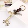Alloy Cute Giraffe Vintage Woven Leather Keychain Key Jewelry
