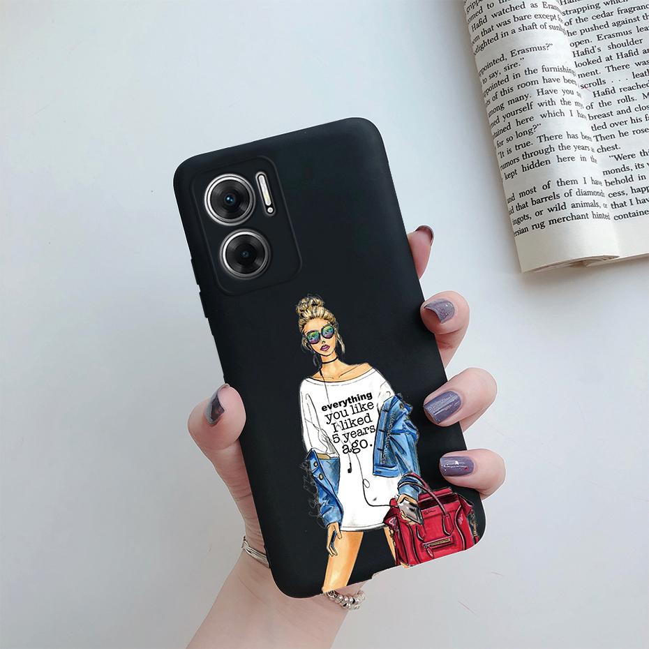 Case For Xiaomi Redmi 10 5G Case Silicone Soft Cute Pretty Girls Cover Funda For Xiaomi Redmi 10 5G 22041219G 22041219NY Bumper