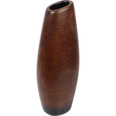 Hohe braune Keramikvase 10x7x26 cm