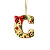 2D Flat Acrylic Christmas Letter Ornaments 26 Piece Set for Holiday Hanging Decor