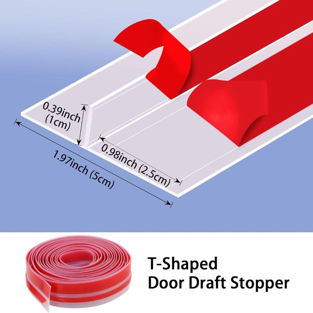 3/6M Self-adhesive Seal Strip for Windows Gaps Silicone Weather Stripping  Side of Door Frame